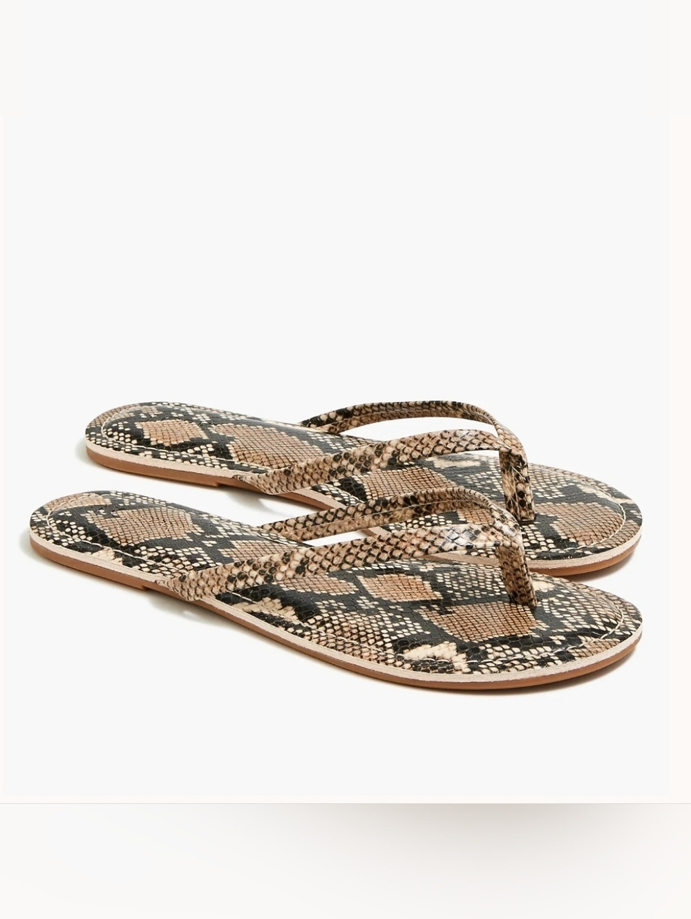 NWT J Crew Ada Faux Snakeskin Easy Summer Sandal Size 12